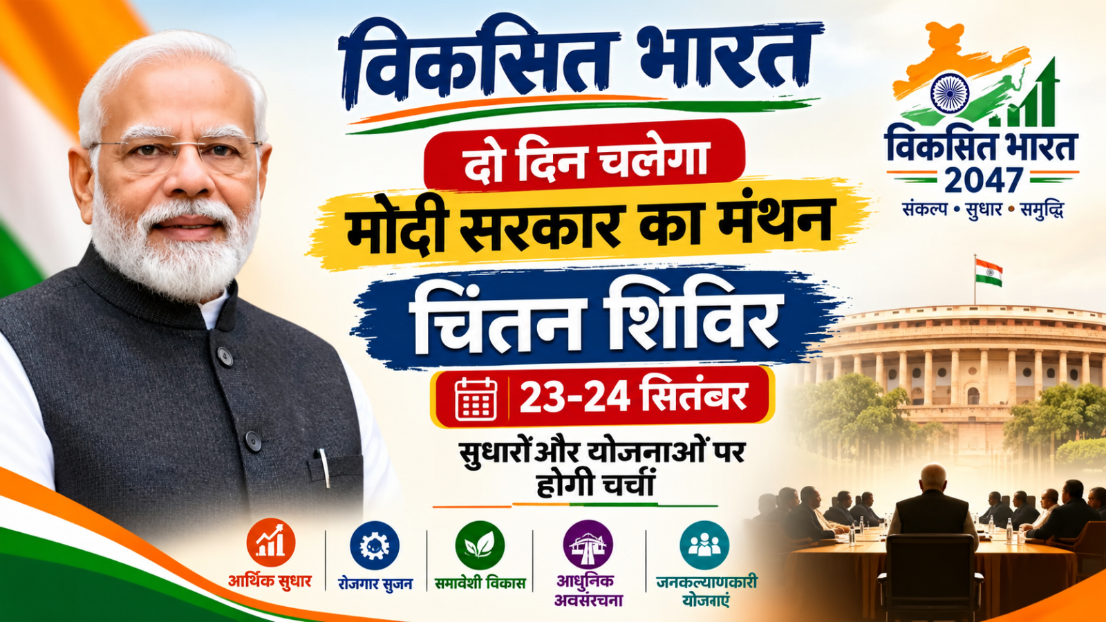 विकसित भारत 2047 के लक्ष्य को लेकर चिंतन शिविर !